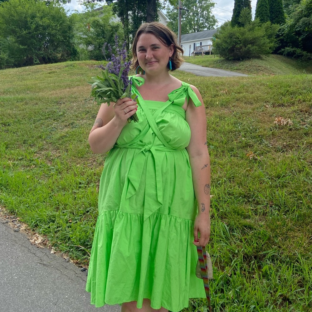 christopher john rogers x target green high-low dress